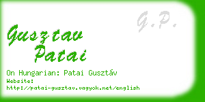 gusztav patai business card